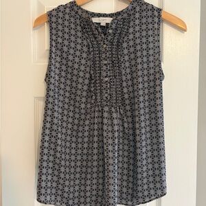 LOFT Patterned Sleeveless Blouse